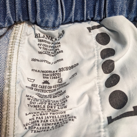 BlankNYC moon river denim mini belted paperbag skirt Large Y2k - Picture 6 of 9